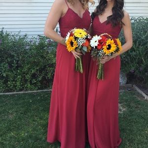 Bridesmaid (long) Dress-Rustic Red